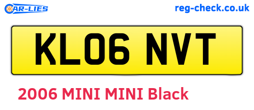 KL06NVT are the vehicle registration plates.