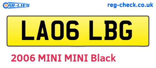 LA06LBG are the vehicle registration plates.