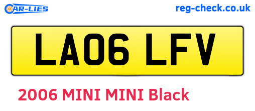 LA06LFV are the vehicle registration plates.