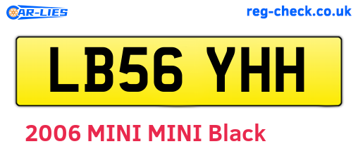 LB56YHH are the vehicle registration plates.