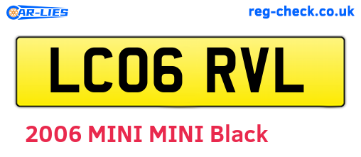 LC06RVL are the vehicle registration plates.