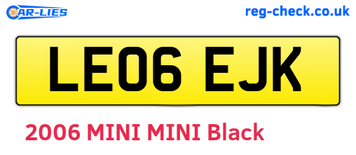 LE06EJK are the vehicle registration plates.