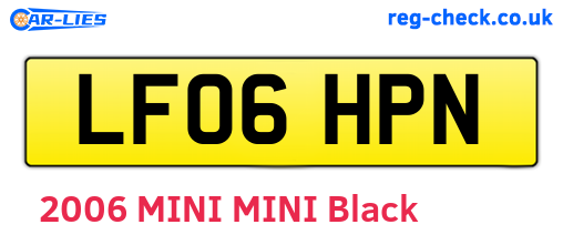 LF06HPN are the vehicle registration plates.