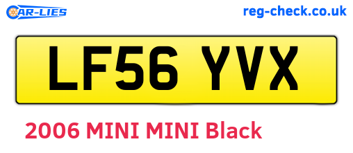 LF56YVX are the vehicle registration plates.