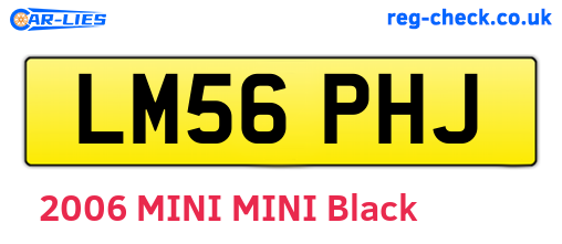 LM56PHJ are the vehicle registration plates.