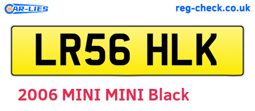 LR56HLK are the vehicle registration plates.