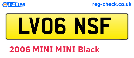 LV06NSF are the vehicle registration plates.