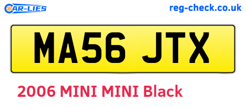 MA56JTX are the vehicle registration plates.