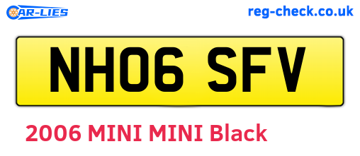 NH06SFV are the vehicle registration plates.