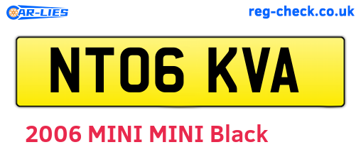 NT06KVA are the vehicle registration plates.