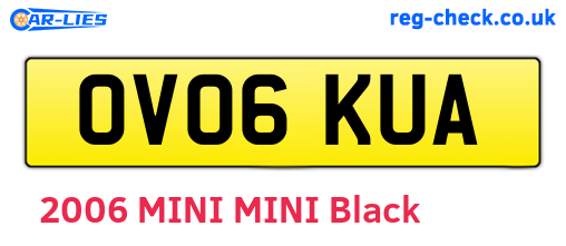 OV06KUA are the vehicle registration plates.