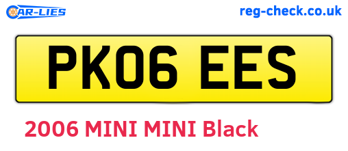 PK06EES are the vehicle registration plates.