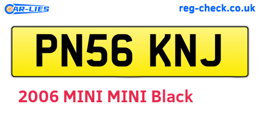 PN56KNJ are the vehicle registration plates.