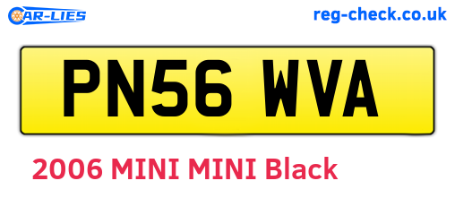 PN56WVA are the vehicle registration plates.