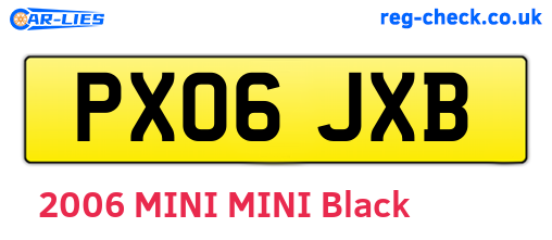 PX06JXB are the vehicle registration plates.