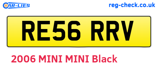 RE56RRV are the vehicle registration plates.