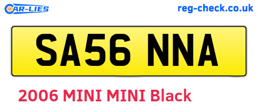 SA56NNA are the vehicle registration plates.
