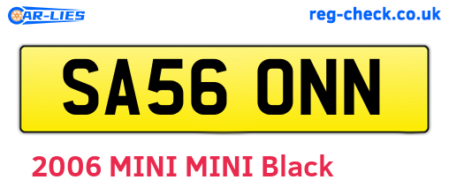 SA56ONN are the vehicle registration plates.