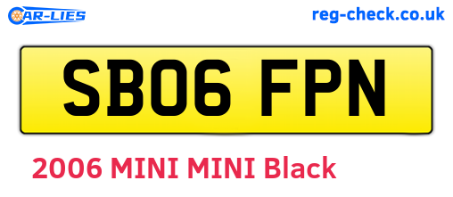 SB06FPN are the vehicle registration plates.