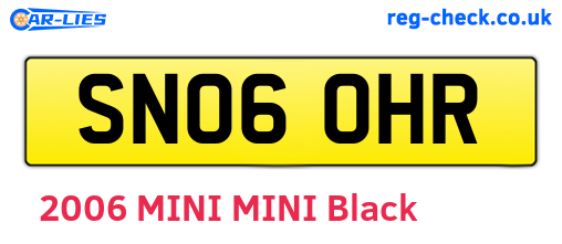 SN06OHR are the vehicle registration plates.