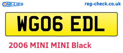 WG06EDL are the vehicle registration plates.
