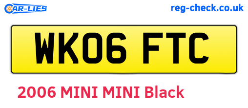 WK06FTC are the vehicle registration plates.