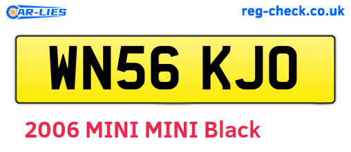 WN56KJO are the vehicle registration plates.