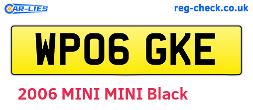 WP06GKE are the vehicle registration plates.