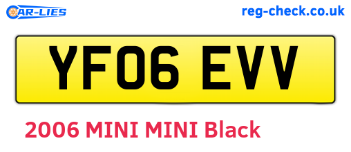 YF06EVV are the vehicle registration plates.