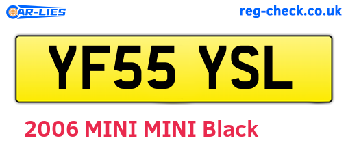 YF55YSL are the vehicle registration plates.