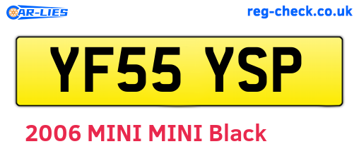 YF55YSP are the vehicle registration plates.