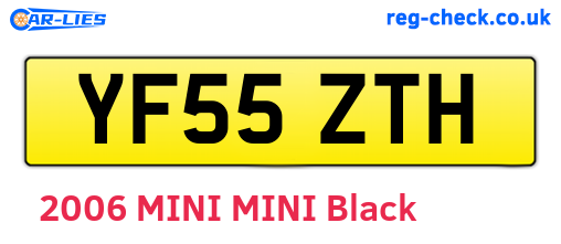YF55ZTH are the vehicle registration plates.