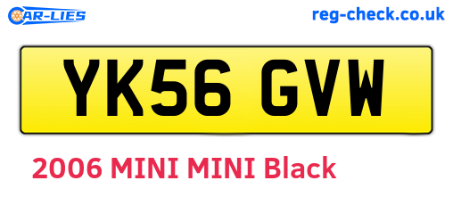 YK56GVW are the vehicle registration plates.