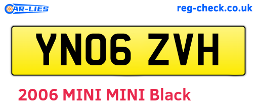 YN06ZVH are the vehicle registration plates.