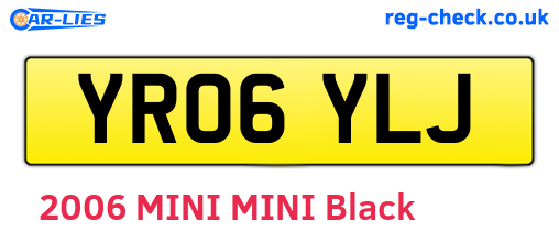 YR06YLJ are the vehicle registration plates.
