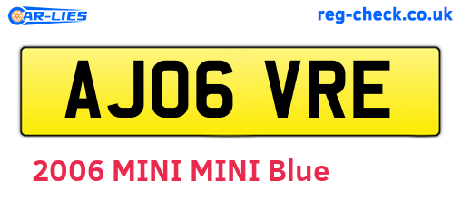 AJ06VRE are the vehicle registration plates.