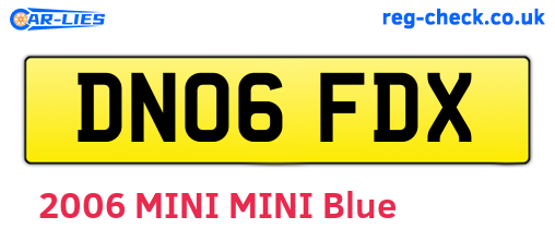 DN06FDX are the vehicle registration plates.