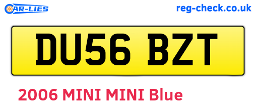 DU56BZT are the vehicle registration plates.