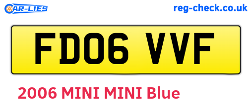 FD06VVF are the vehicle registration plates.