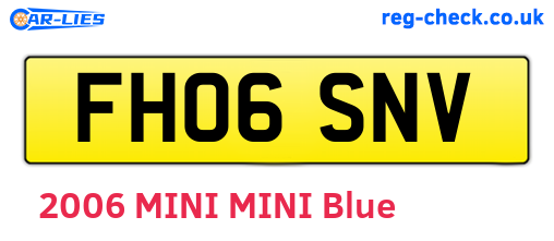 FH06SNV are the vehicle registration plates.