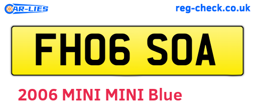 FH06SOA are the vehicle registration plates.