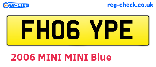 FH06YPE are the vehicle registration plates.