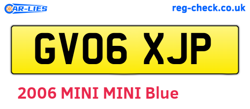 GV06XJP are the vehicle registration plates.