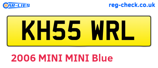 KH55WRL are the vehicle registration plates.