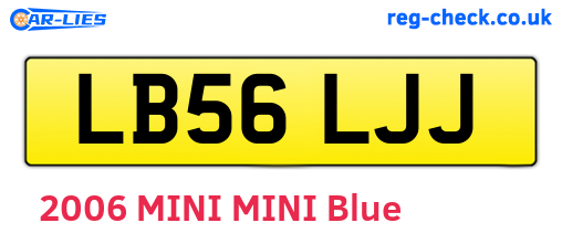 LB56LJJ are the vehicle registration plates.