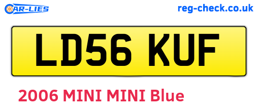 LD56KUF are the vehicle registration plates.