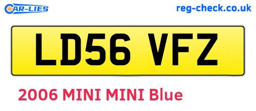 LD56VFZ are the vehicle registration plates.