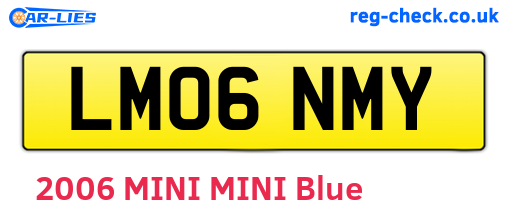 LM06NMY are the vehicle registration plates.