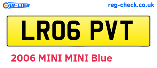LR06PVT are the vehicle registration plates.