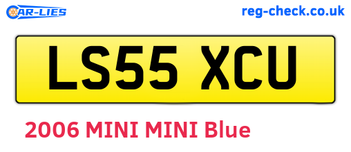 LS55XCU are the vehicle registration plates.